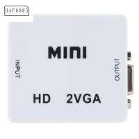 HAF0083 ตัวแปลงวิดีโอ อะแดปเตอร์เสียง MINI HDMI เป็น VGA 1080P HDMI เป็น VGA ขั้วต่อเสียงมินิ HDMI2VGA ใช้งานง่ายๆ ใช้พลังงานต่ำ อะแดปเตอร์แปลง MINI HDMI เป็น VGA สำหรับ XBOX360/Blu-ray dvd/ HD set-top boxes/Projector/CRT