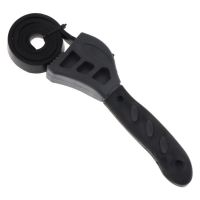 2 In 1 Belt Wrench 500Mm Wrench With Adjustable Rubber Strap And Black Frosted Handle For Auto Repair