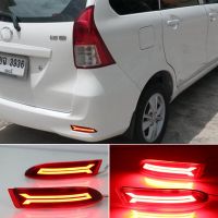 โคมไฟ2 Buah Reflektor Mobil Untuk 2015 2016 2017 LED โคมไฟ Kabut Belakang Lampu Rem กันชน Lampu Lampu Dekorasi Bohlam Otomatis