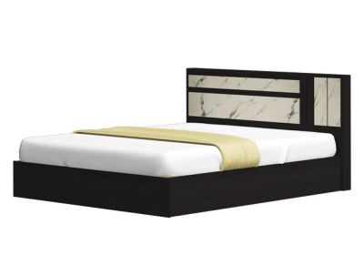 SHOP NBL เตียงนอน HAVANA 6 ฟุต // MODEL : BTS-601 ดีไซน์สวยหรู สไตล์เกาหลี เตียงหัวตรงลายหิน สินค้าขายดี แข็งแรงทนทาน ขนาด 192x208x90 Cm