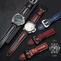 Genuine Leather Watch Strap for Panerai Citizen Casio Police Vintage Male Soft Comfortable Watch Band Accessories 22mm 24mm 26mm