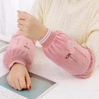 Armbands For Children New Korean Version Of Anti-fouling Women Autumn And Winter Sleeve Cartoon Flannelette Short Student