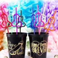 hot【cw】 5pcs funny straw Bride to be Wedding Bridal Shower Bachelorette hen birthday bridesmaid Anniversary decoration