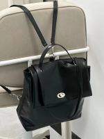 เฉพาะกลุ่ม Premium Sense Simple Double Shoulder Bag กระเป๋าเป้สะพายหลังนักเรียนความจุสูงกระเป๋าหนังนิ่มเวอร์ชั่นเกาหลี