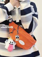 ┅ஐ Japanese ins Harajuku sports large-capacity chest bag mens trendy brand canvas retro all-match messenger bag female student pocket