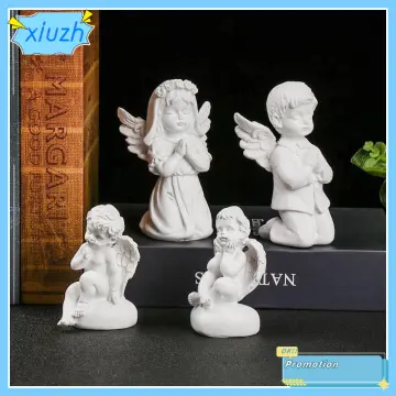 Girl Figurine Realistic Cartoon Mini Car Ornament Angel Statue Home Decor