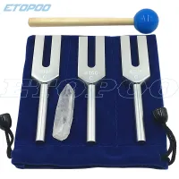 【Thriving】 Cottage Craft 3ชิ้น/เซ็ต4096Hz 4160Hz 4225Hz อลูมิเนียมอัลลอยด์ Angel Crystal Tuning Fork Energy Tuning Fork