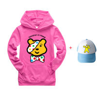 Pudsey เสื้อเสื้อกันหนาวมีฮู้ดเด็กแขนยาวผ้าฝ้าย65% + ผ้าใยโพลีเอสเตอร์35% เสื้อฮู้ดพิมพ์ลายสำหรับเด็กเด็กผู้ชายเด็กผู้หญิง0000ฤดูใบไม้ร่วง