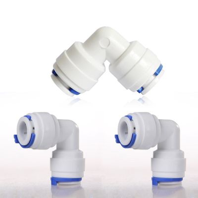 【cw】 OD Tube PE Pipe Fitting Hose 1/4 quot; to 1/4 quot; Elbow Quick Connector Aquarium RO Water Filter Reverse Osmosis System
