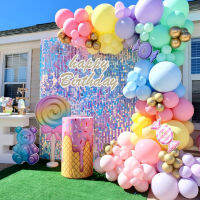 QIFU Macaron บอลลูน Garland Latex บอลลูน Arch Happy Birthday Party Decor เด็กผู้ใหญ่งานแต่งงานบอลลูน Chain Baby Shower Balon-mu xuan trade