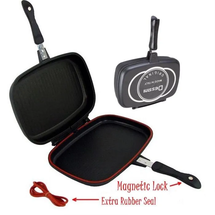 Dessini Magic Pan Double Grill Pemanggang Periuk Ajaib Two Sided Non-Stick  Coating 36cm & 40cm