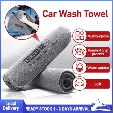 Ready Stock】30x70cm Thick Soft Microfiber Cleaning Towel Car Wash Dry Clean  Polish Cloth