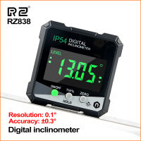 RZ Digital Level Angle Gauge 4x90° Mini Measuring Digital Inclinometer With Magnetic Base Electronic Universal Bevel Protractor