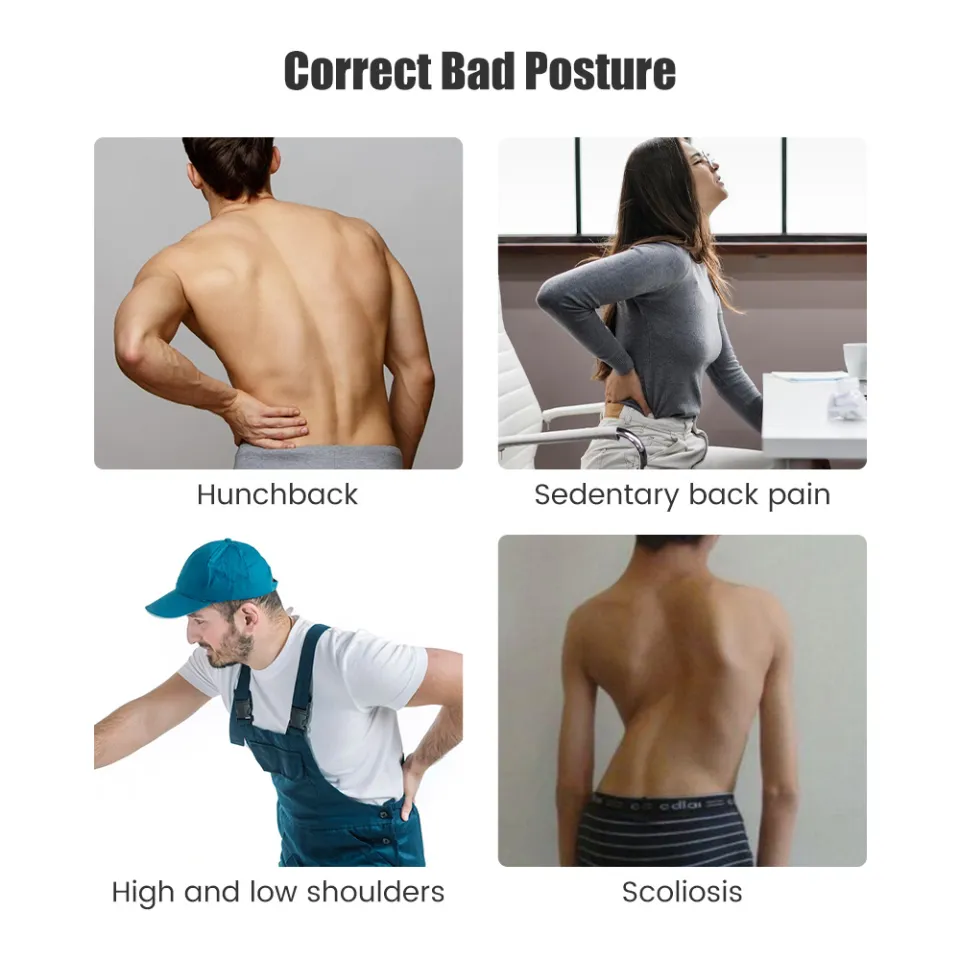 Suolaer Spine Posture Corrector Protection Back Shoulder Posture Correction  Band Humpback Back Pain Relief Corrector Brace