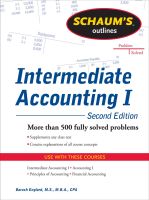 หนังสืออังกฤษใหม่ Schaums Outline of Intermediate Accounting I, Second Edition (2ND) [Paperback]