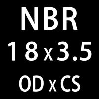 ปะเก็นยางโอริง50ชิ้น/ล็อต Od12/13/14/15/17/16/18/19/20Mm ซีลโอซีลแหวนรองแหวนซีลน้ำมัน Cs3.5Mm วงแหวน Nbr(Od18Mm)