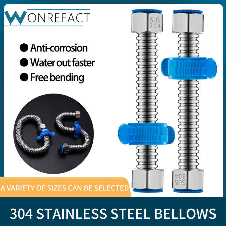 Stainless Corrugated Plumbing Cold Hot Water Pipe Basin Toilet Water