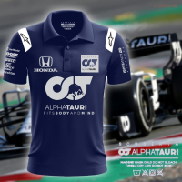 【high quality】  Short Sleeved Casual Polo Neck T-shirt with Scuderia Alpha Tauri F1 Large Logo, Suitable for Men in 2022