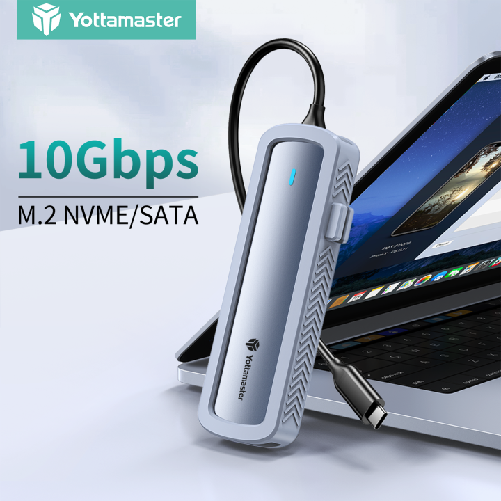 Yottamaster M2 Ssd Enclosure Nvme Sata Dual Protocol Usb C 32 Gen2 10gbps Ssd Case For Nvme