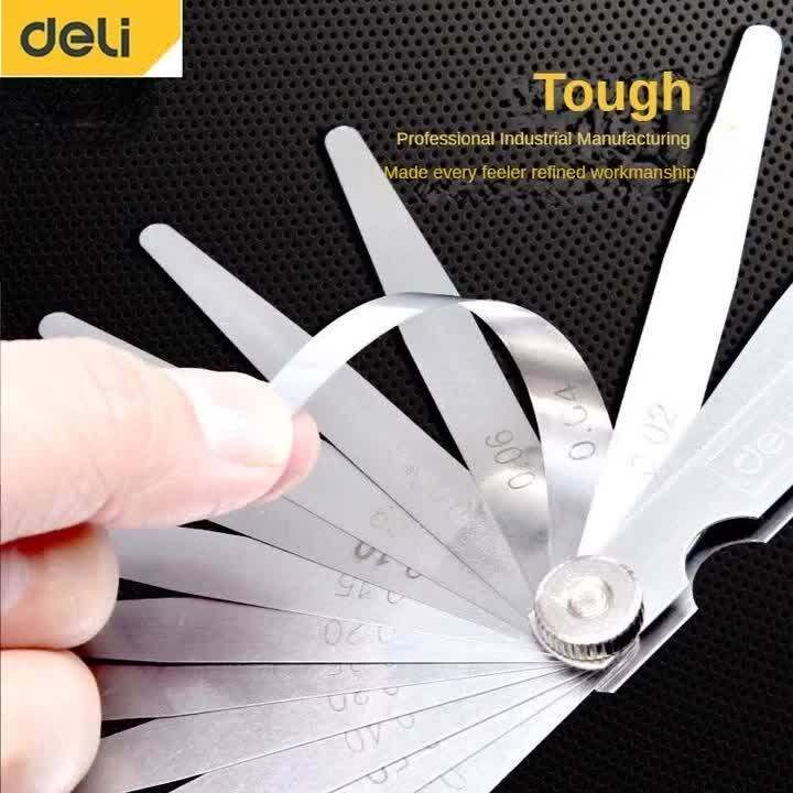 DELI High Precision1417pcs in1 Feeler0.021mm Gauge Stainless Steel Gap