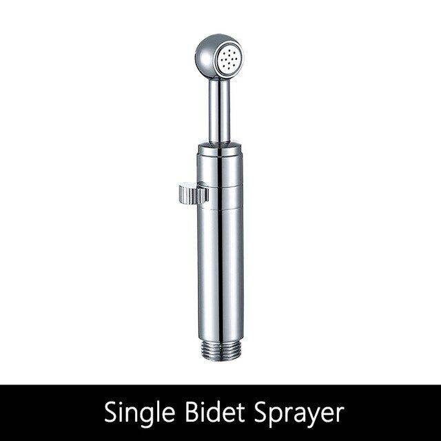 Chrome Plated Bathroom Bidet Faucet Flow Adjustable Handheld Toilet