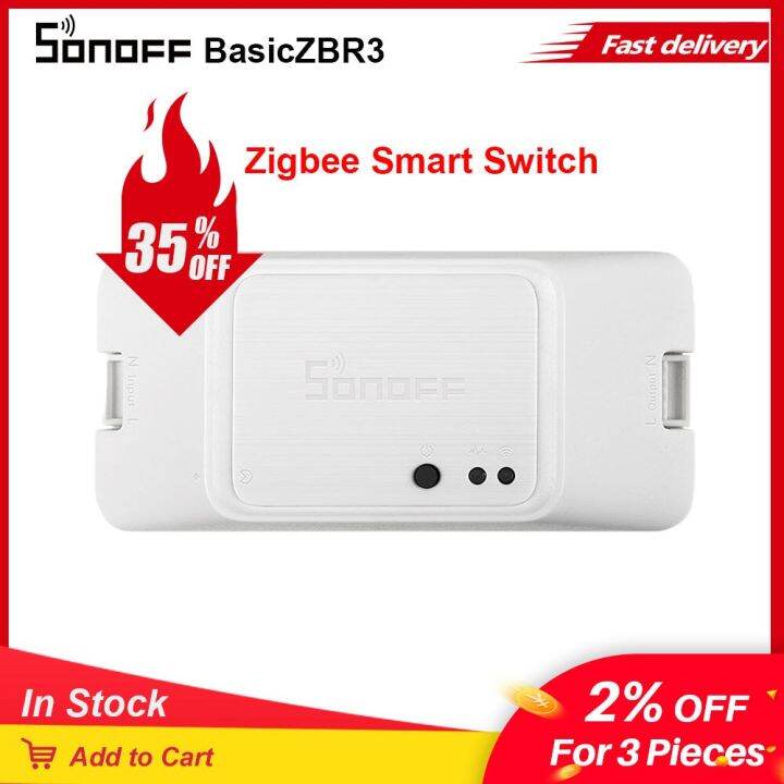 SONOFF BASICZBR3 Zigbee Smart Switch Breaker Module SmartThings APP ...