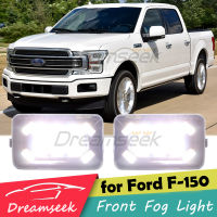 กันชนหน้าคู่ไฟตัดหมอกไฟ LED สำหรับ Ford F150 F-150 2018 2019 2020ไฟหน้าสีขาวเลนส์ใสอุปกรณ์เสริมรถยนต์สายไฟ