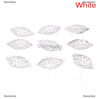 Star 50pcs Charm Filigree กลวงใบจี้ DIY เครื่องประดับทำให้ใบโลหะ