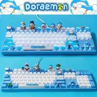 Doraemon wired mechanical keyboard hand-made 87/104 keys Round and Square keycaps light game