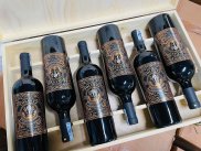 Set quà tặng hộp gỗ 6 chai vang Ý Tolucci 14 Rosso nhập khẩu