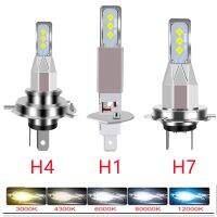 {ร้อน} 2Pcs H7 H4 H11 H8 H1 H3 H6 LED ไฟหน้ารถหลอดไฟ24V 12V 80W ไฟตัดหมอก6000K 8000K Headlampt 16000LM