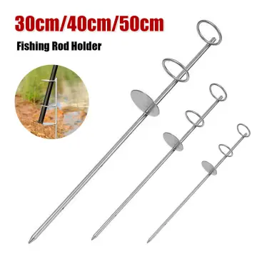 Fishing Rod Holder Ground Stainless Steel Tackle 360 Degree