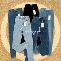 [A Motion]♛ผ้าฝ้ายบน Jeans Slim Fit เอวสูง (ผ้ายีนส์นุ่ม)