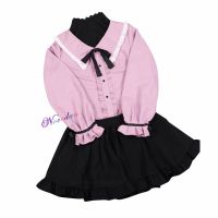 Vampire Miku Cosplay Costume Wig Cosplay Anime Suit Pink Kawaii Dress Shirt Uniform Girl Women Halloween Costume Accessories