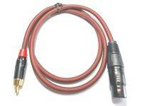 RCA ถึงสาย XLR,ไม่สมดุล RCA ตัวผู้เป็น XLR ตัวเมียสายสัญญาณเสียง HiFi 4N OFC สำหรับเครื่องขยายเสียงไมโครโฟน-เดี่ยว