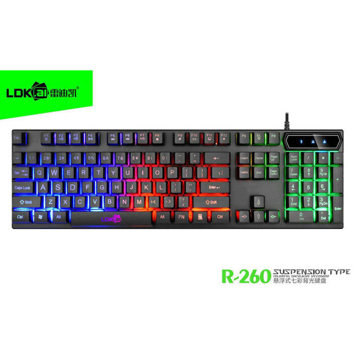 Gaming Keyboard dengan LED RGB yang mnyala nyala sehingga membuat