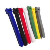 50Pcs Cable Ties Releasable Fastening Management Cord Wire Organizer Hook Loop Nylon Ties Wrap Bundle T-type Cables Tie 15/20CM Cable Management