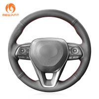 MEWANT Black Artificial Leather Car Steering Wheel Cover for Toyota Corolla RAV4 2019-2020 Camry 2018-2020 Avalon 2019-2020