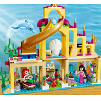 Animation Princess Building Block Playhouse น่ารัก Ellie Mermaid Building Block บ้านตุ๊กตาของเล่นเด็กวันเกิดของขวัญ