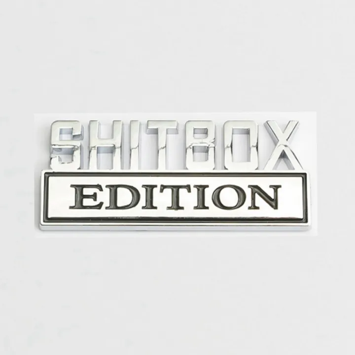 Universal SHITBOX EDITION emblem Car sticker for Chevrolet Jeep Toyota ...