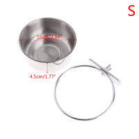 [Nicoles] PET Hanging Bowl สแตนเลสสุนัขและแมวให้อาหารอาหารนกชามกรง