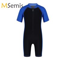 Childrens Swimsuits Wetsuit One Piece Rash Guard Swimming Bathing Suit Kids Beachwear Boys Girls Swimwear Surfing Swim Bodysuit