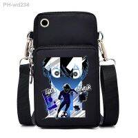 Nylon Purse Anime BLUE LOCK Unisex Phone Shoulder Bags Soccer Manga Teen Mobile Phone Bag for Iphone Isagi Yoichi Crossbody Bags