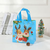 Gift Favors Santa Claus Party Kids Happy New Year Packaging Bag Tote Bags Fabric Non-woven