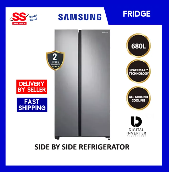 DELIVERY BY SELLER 】Samsung RS62R5031SL 680L Digital Inverter Metal