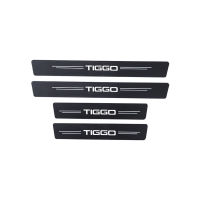 4pcs car Sticker door carbon leather Fiber Sill Plate For CHERY TIGGO 3 4 5 7 PRO 8 stickers Accessories Protector Decals