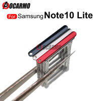 อะแดปเตอร์ไมโคร SD ที่ใส่เครื่องอ่านสล็อตซิมการ์ดซ็อกเก็ตสำหรับ Samsung Galaxy Note 10 Lite N770ซิมชิ้นส่วนถาดใส่ซิมคู่