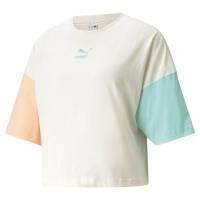 PUMA CLSX Boyfriend Tee เสื้อยืดผู้หญิง สีครีม