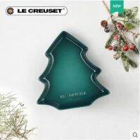 LE CREUSET ฝรั่งเศสสโตนแวร์พอร์ซเลน19เซนติเมตรจาน2021ใหม่ชุดคริสต์มาสต้นคริสต์มาสจานขนม