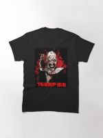 MenS Terrifier Movie Horror Art The Clown Short Sleeve Male Cotton Tshirts Men Tee Shirt Summer New T Shirts Plus Size 5Xl S-4XL-5XL-6XL